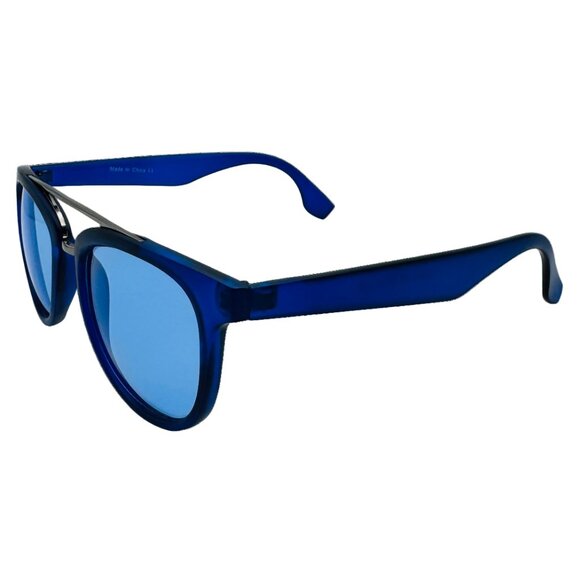 7037 | Blue Browline Sunglasses - Picture 2 of 5